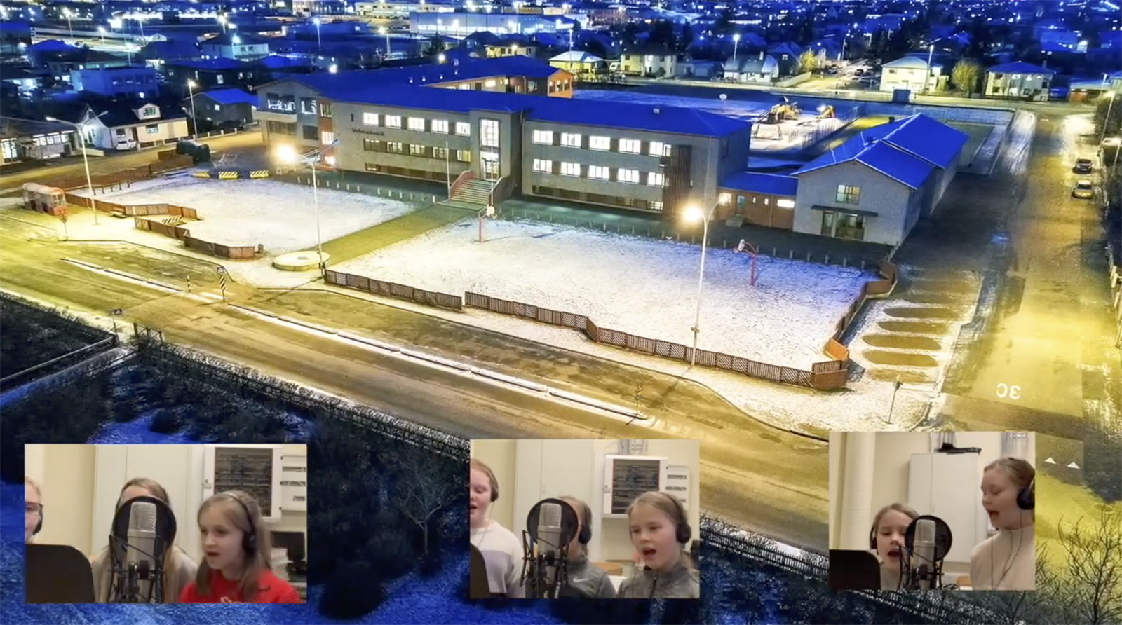 Allir með í jólakveðju frá Myllubakkaskóla