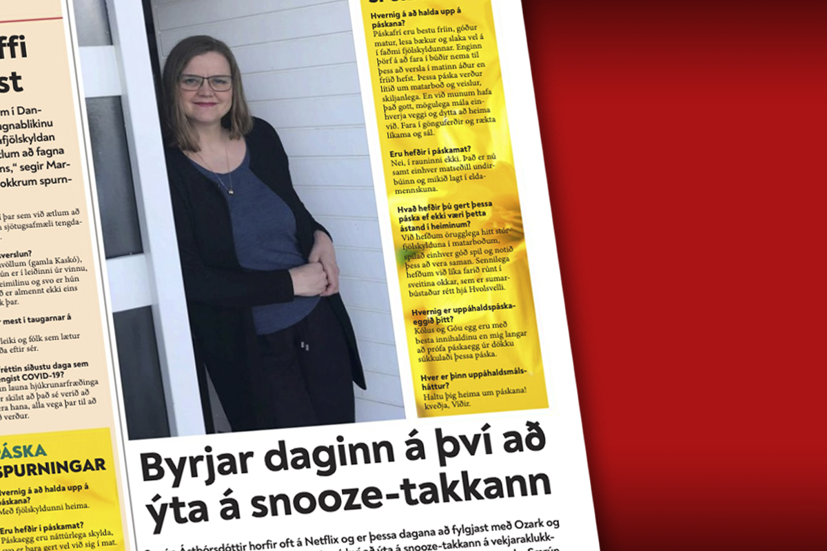 Byrjar daginn á því að ýta á snooze-takkann