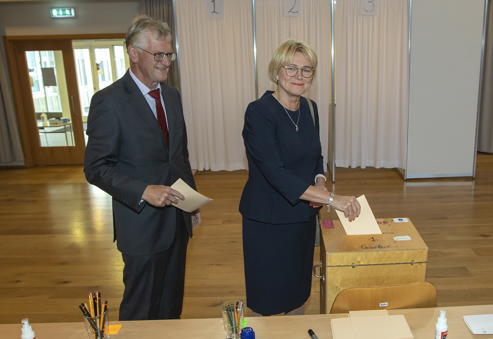 Oddný með þeim fyrstu að kjósa