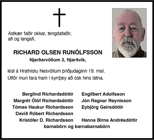 Richard Olsen - Andlát