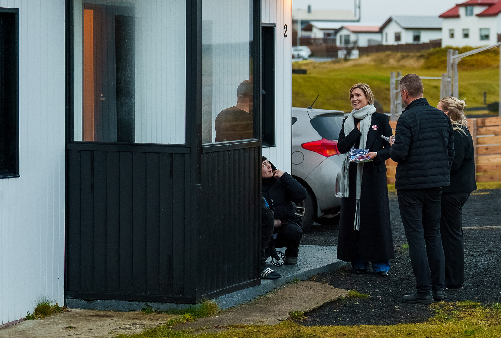 Forsætisráðherra bankaði upp á hjá íbúum Sandgerðis