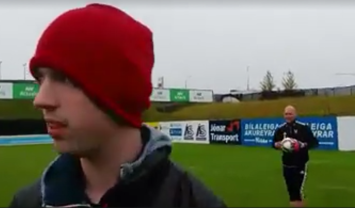 Einhverfur drengur úr Reykjanesbæ sýndi snilli sína í vítakeppni hjá meistaraliði FH