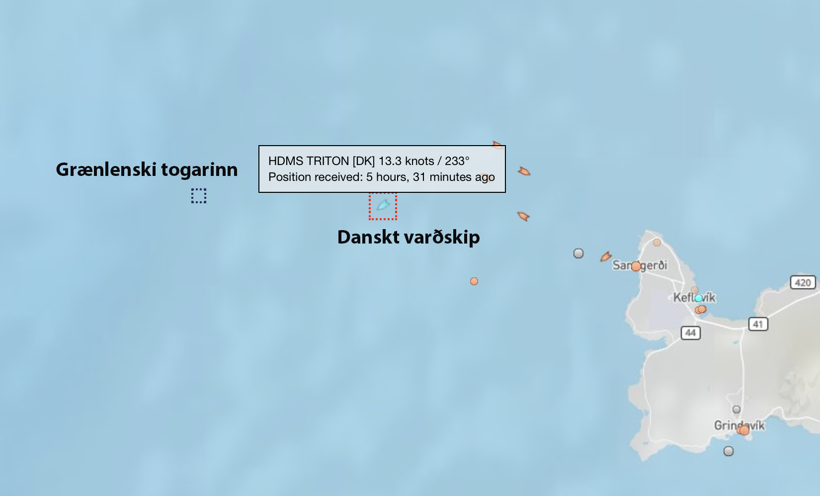 Heyrðu þyrlu þjóta yfir Garðskaga til vesturs