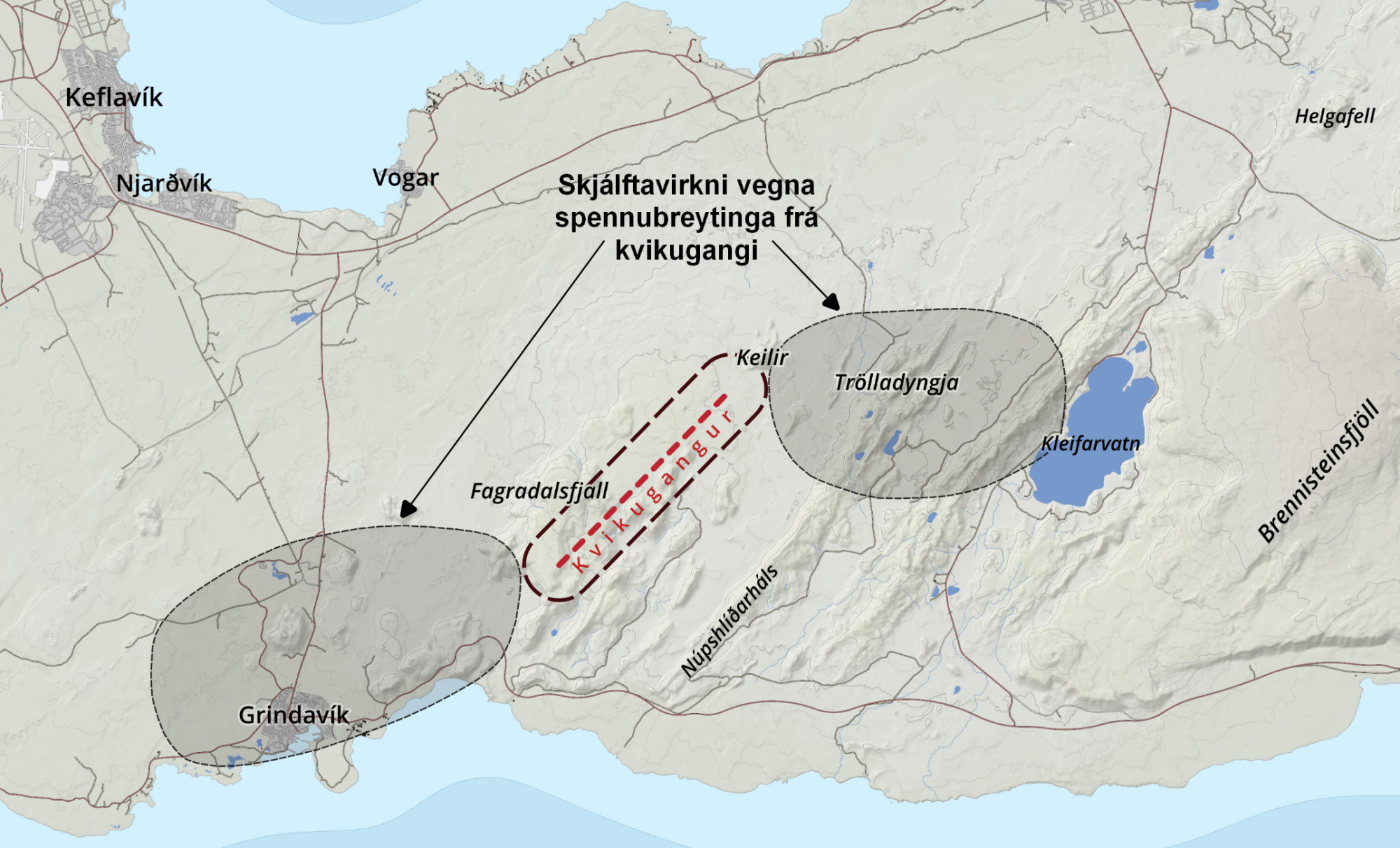 Áfram þarf að gera ráð fyrir að gos geti brotist út