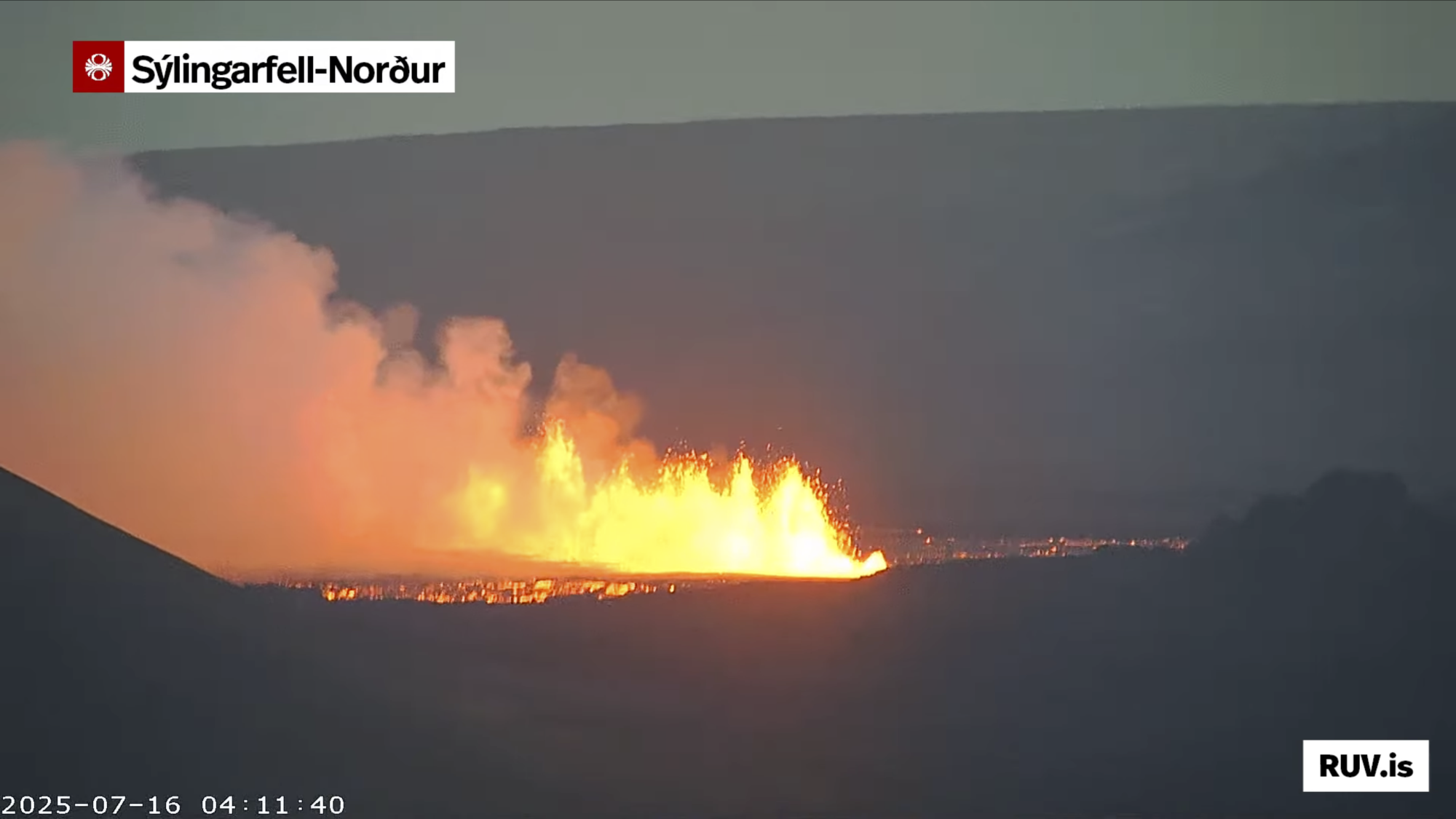 Eldgos hafið á Sundhnúkagígaröðinni