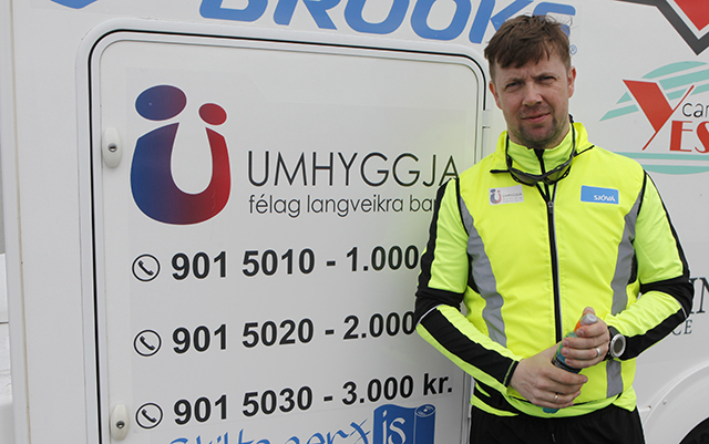 Kominn í Staðarskála eftir erfiða Holtavörðuheiði