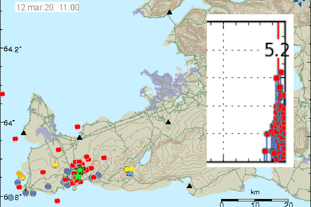 Sá stærsti við Grindavík M5,2