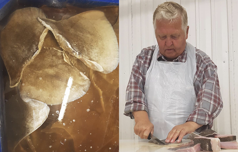 Hafsteinn með réttu handtökin við skötuna