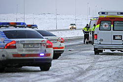 Hálkuslys á Reykjanesbraut
