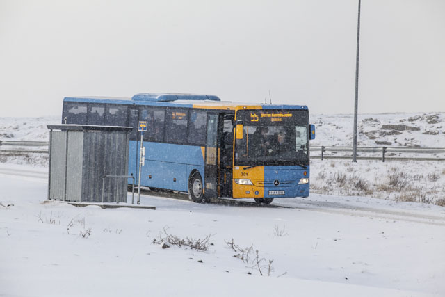 Veðrið hefur áhrif á ferðir Strætó