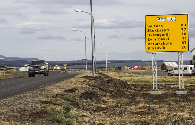 Færa til hámarkshraða á Suðurstrandarvegi við Grindavík