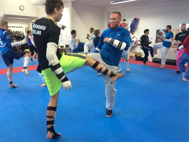 Afreksmaðurinn Björn mætti á æfingu í taekwondo