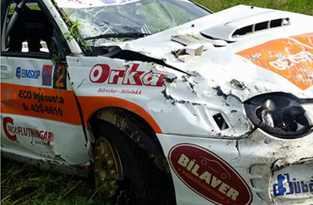 Rosaleg velta rallara úr Reykjanesbæ - video
