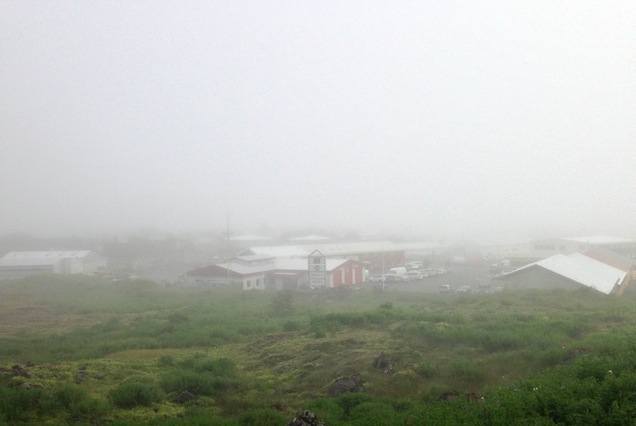 Þoka þekur Reykjanesið