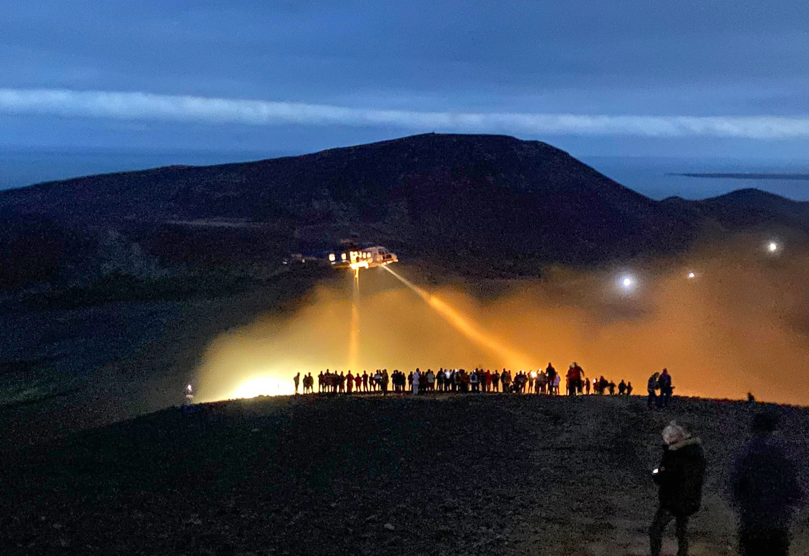 Þyrla sótti slasaða konu á Langahrygg