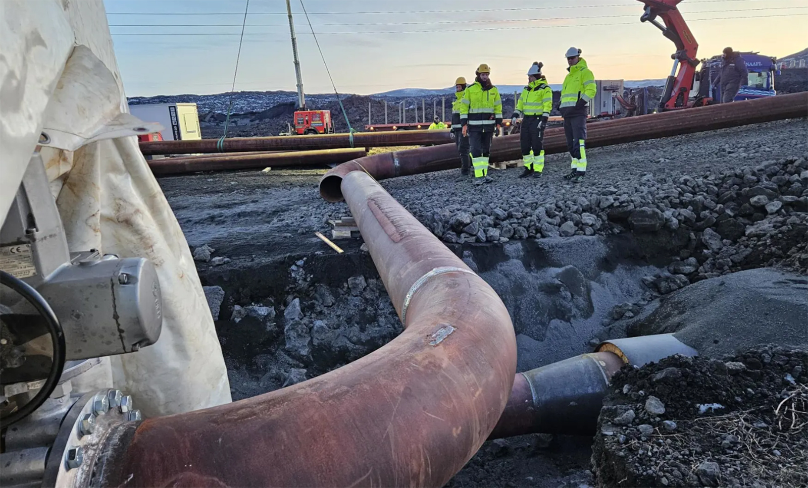 Framkvæmdir við hjáveitulögnina ganga vel - 50 manns að störfum á vöktum