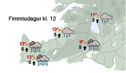 Væta næstu daga