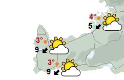 Væta í kortunum