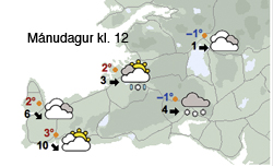 Norðvestan með stöku éljum