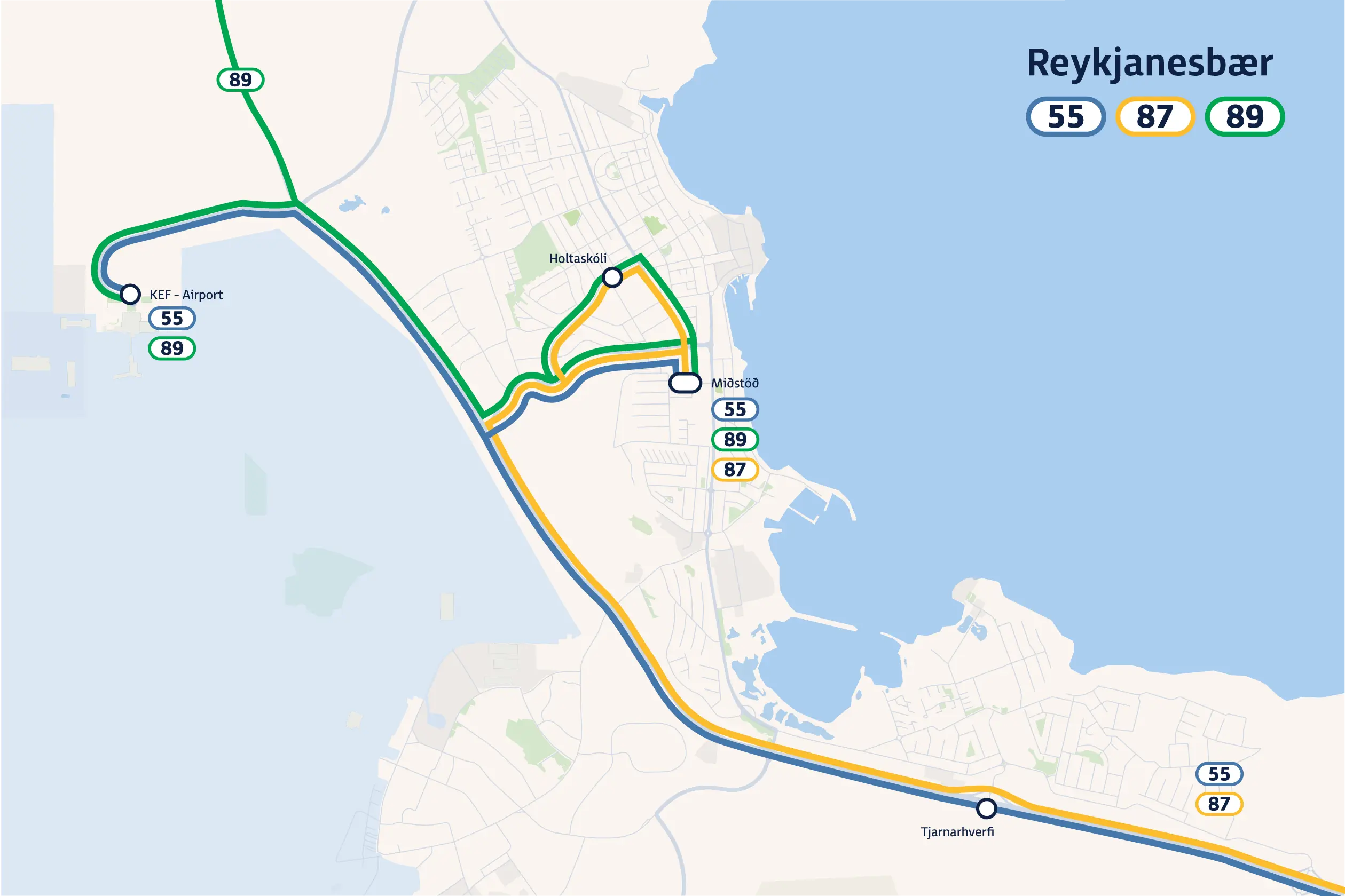 Bæjarráð Reykjanesbæjar gagnrýnir breytingar á leið 55 