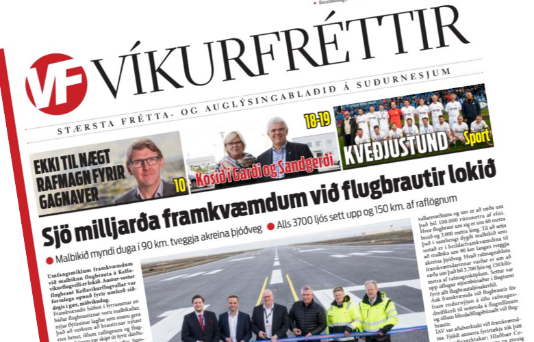 Hér eru Víkurfréttir í dag
