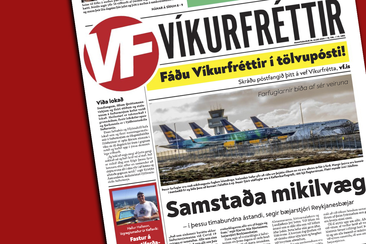 Hnausþykkar og lifandi Víkurfréttir á rafrænu formi í þessari viku