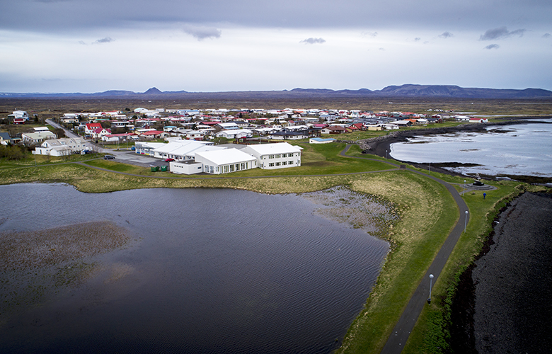 Frisbee-golfvöllur settur upp í Aragerði í Vogum