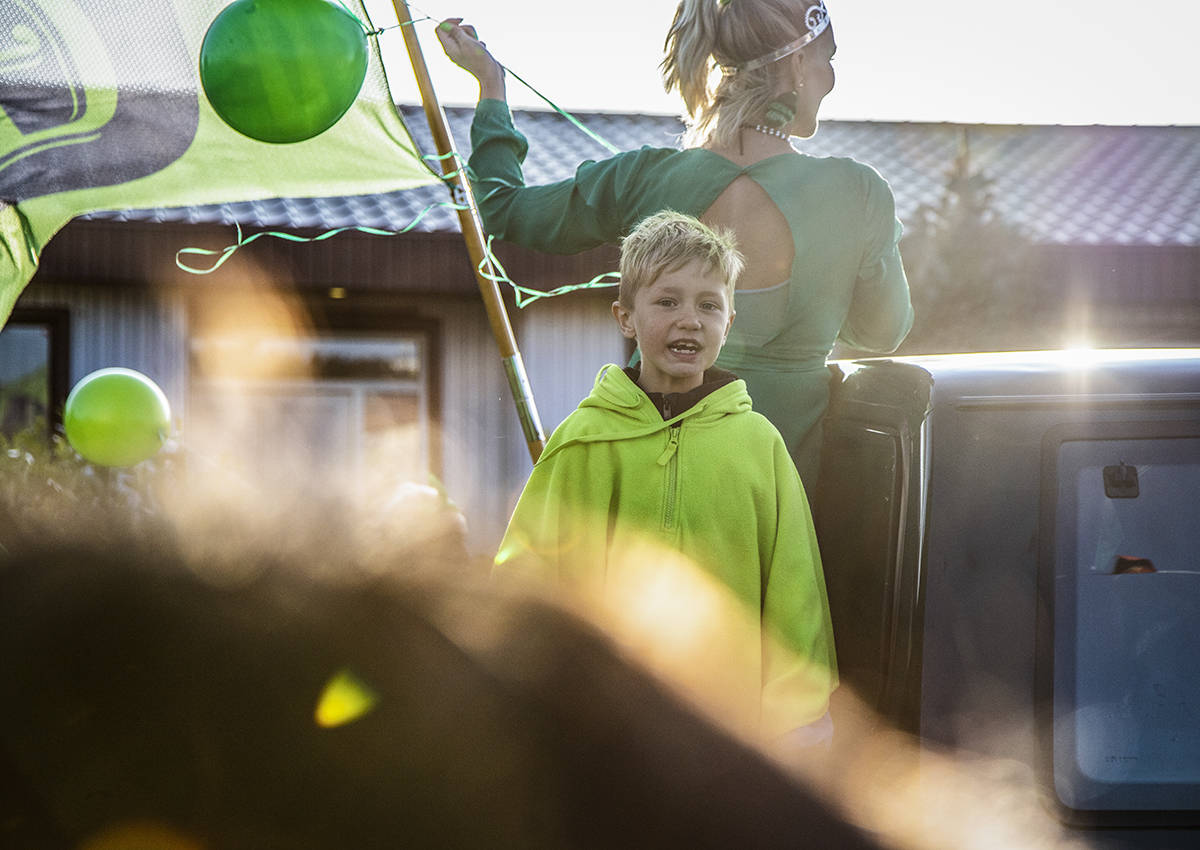 Litadýrð í hverfagöngu Fjölskyldudaga