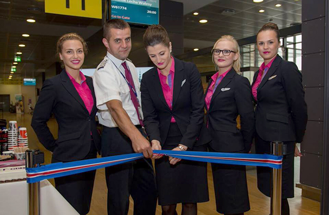 Fyrsta flugi Wizz Air fagnað