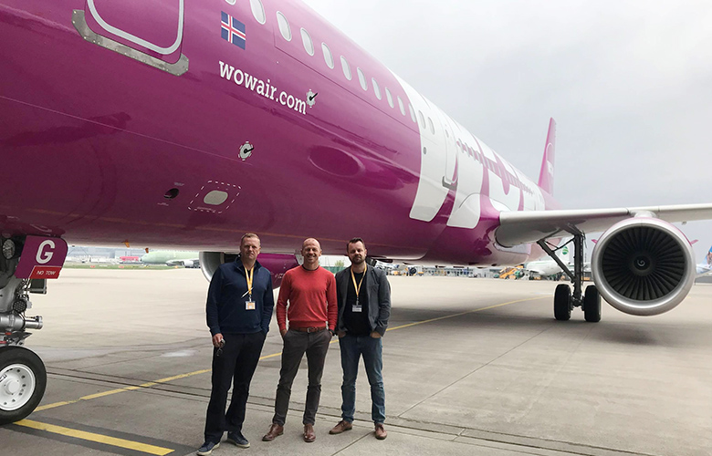 Glæný Airbus A321ceo flugvél WOW air komin